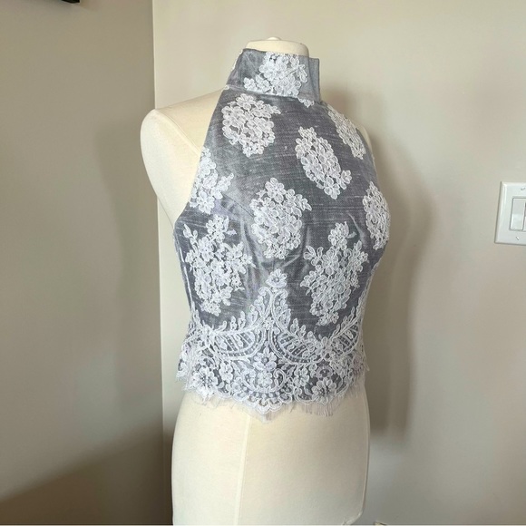 Formal Lace Halter Top - Picture 2 of 7